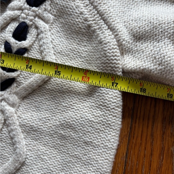 Rails Addy Sweater Oatmeal Navy Cables Size M - Picture 9 of 10
